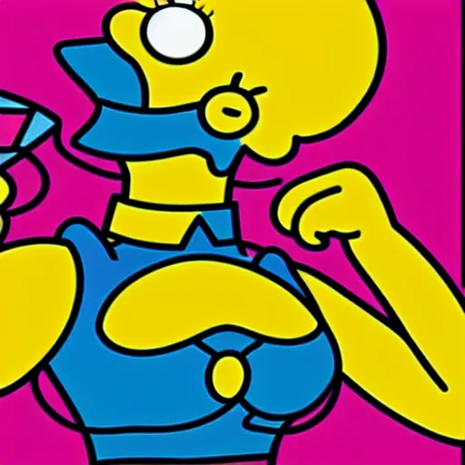 Image similar to low angle, constructivism monumental dynamic, graphic super flat style homer simpson by avant garde poet, illusion psychedelic art, shallow conceptual figurative art, cut up, flat detailed sculpture, controversial poster art, italian poster art, geometrical graffiti, no blur, low poly