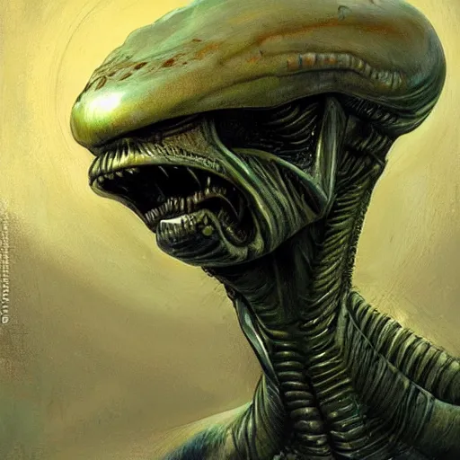 Image similar to alien by repin