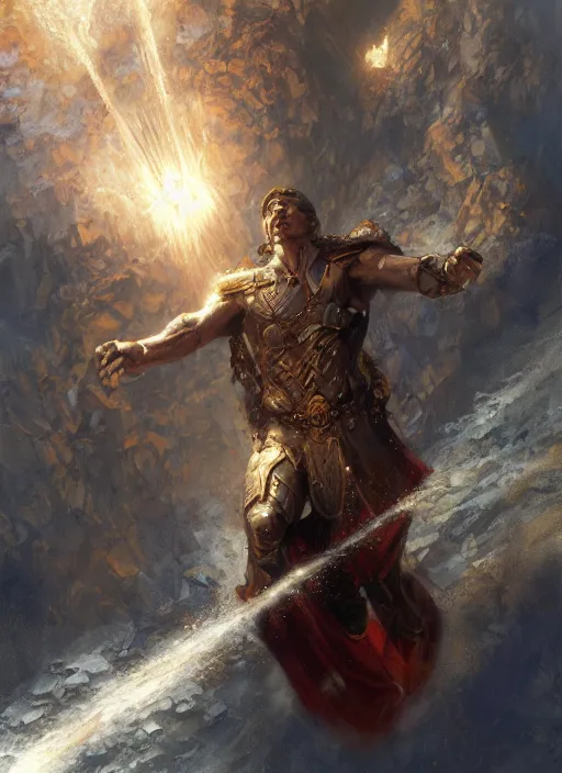 Image similar to Henry Caville ascending to Godhood, fantasy art by Donato Giancola, Craig Mullins, digital art, trending on artstation