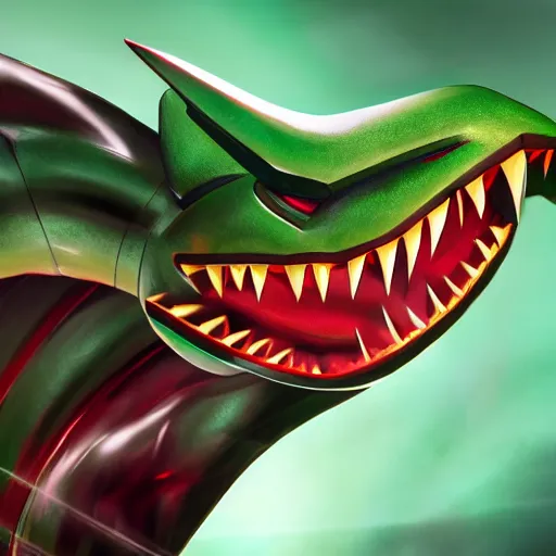 Prompt: hyperrealistic photo of rayquaza, character design, concept art, studio lighting, professional photography, cinematic