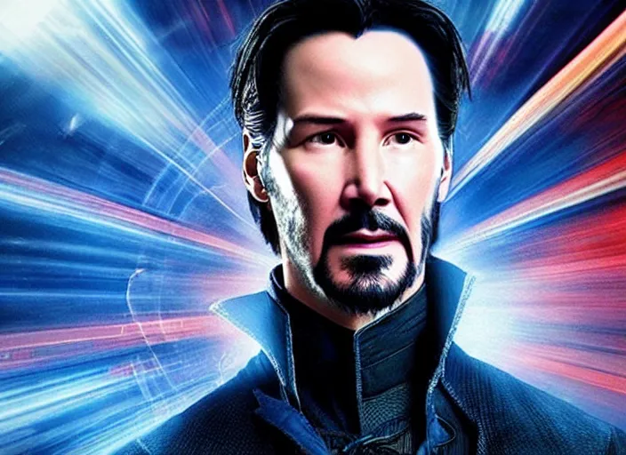 Prompt: movie still of keanu reeves as doctor strange