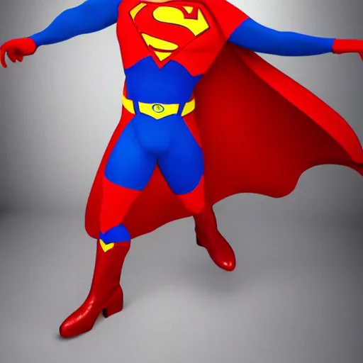 Image similar to studio photo, francois hollande wearing superman costume, photorealistic, detailed, studio lighting, 4 k