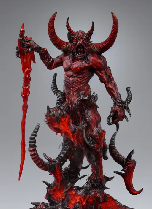 Image similar to 80mm resin detailed miniature of a Demon from hell, Product Introduction Photos, 4K, Full body