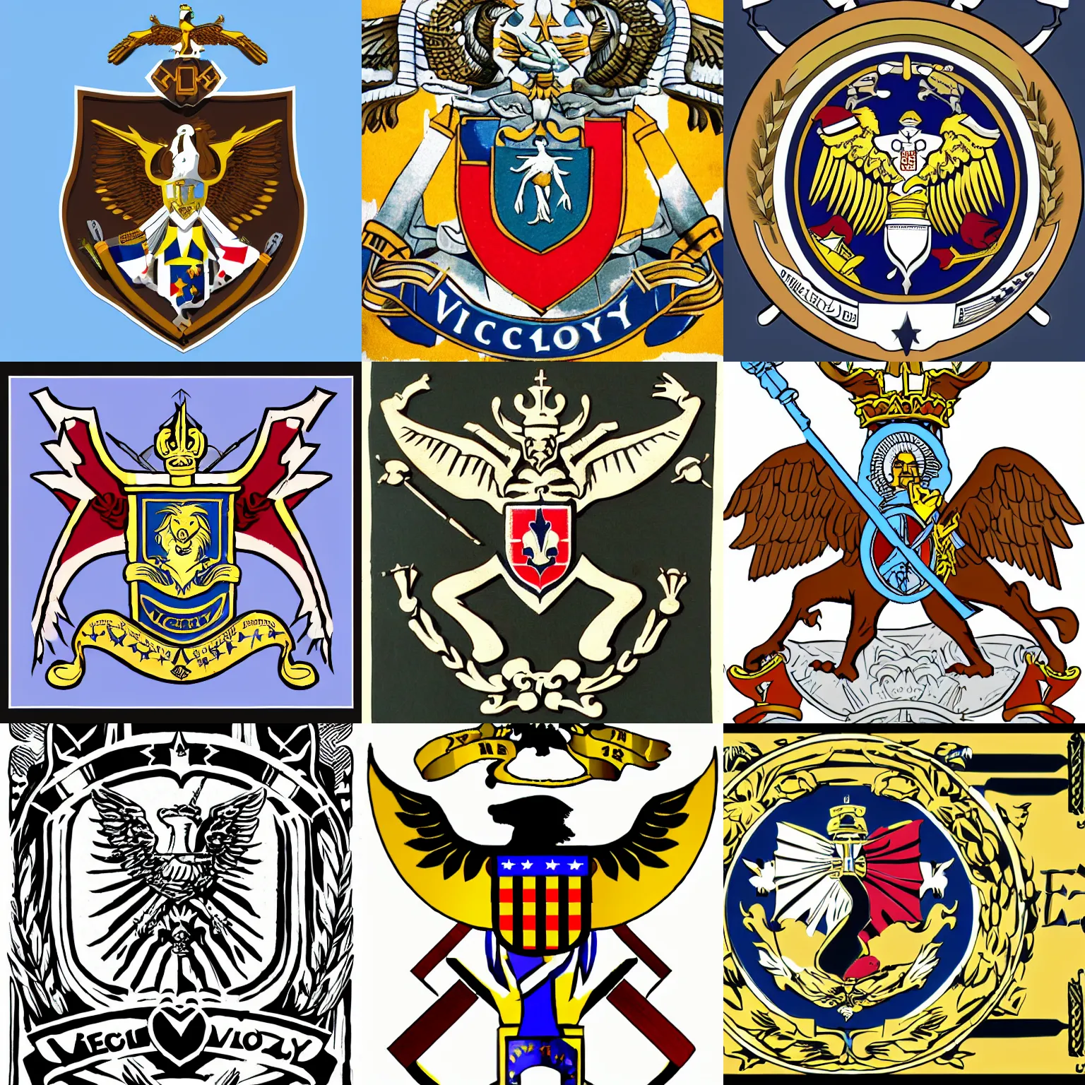 Prompt: heraldry of victory
