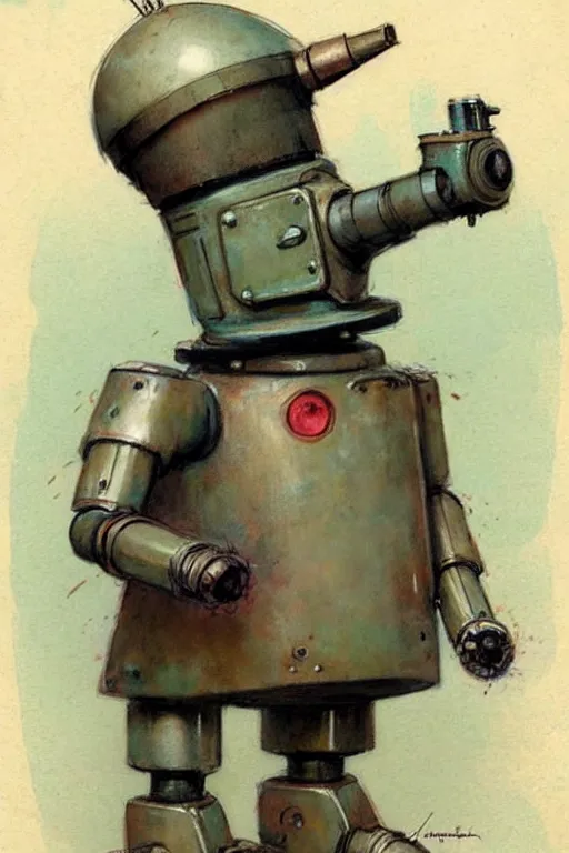 Prompt: ( ( ( ( ( 1 9 5 0 s robot knome army. muted colors. ) ) ) ) ) by jean - baptiste monge!!!!!!!!!!!!!!!!!!!!!!!!!!!!!!