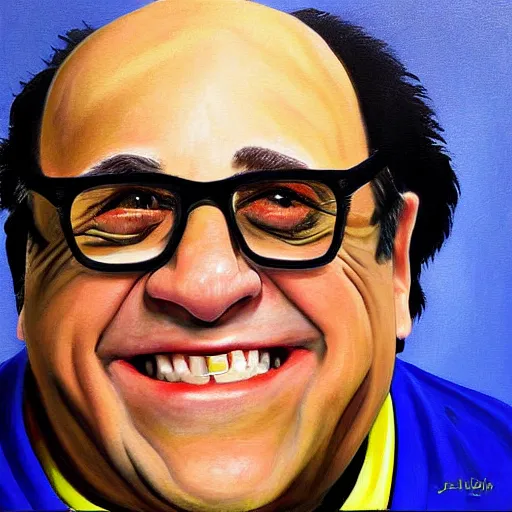 Image similar to Danny Devito painting by James-Jean-etherealianno