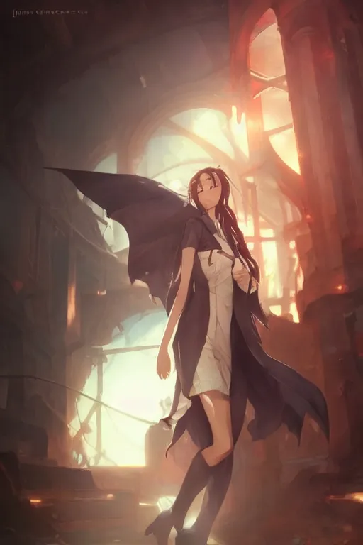 Image similar to Makise Kurisu from Steins;Gate, dungeons and dragons portrait, concept art, sharp focus, illustration, art by Jordan Grimmer and Wojtek Fus and greg rutkowski