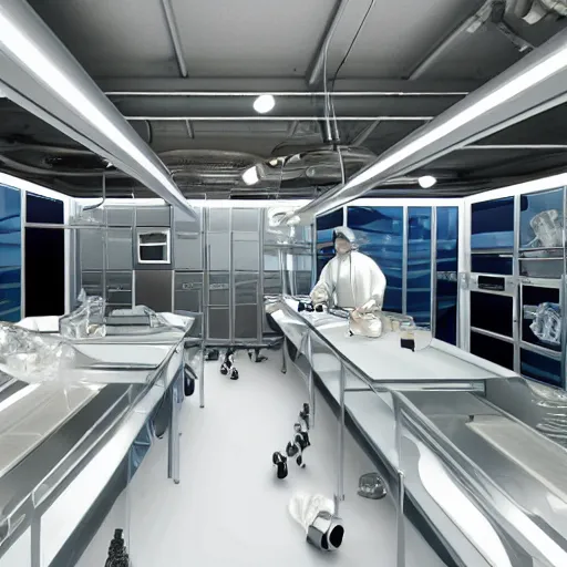 Image similar to futuristic meth lab