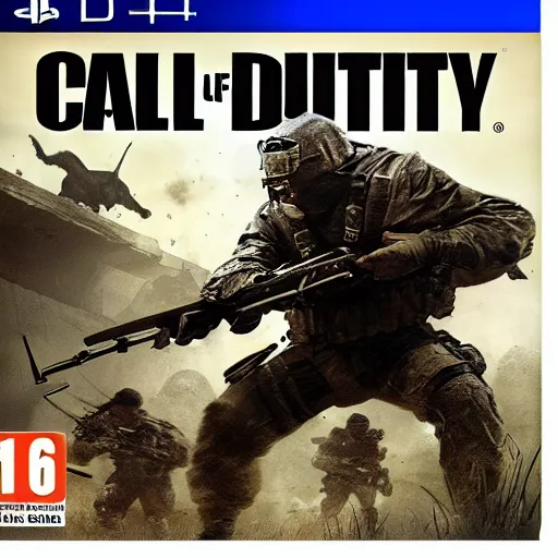 Prompt: Call of Duty Prehistoric Warfare box art