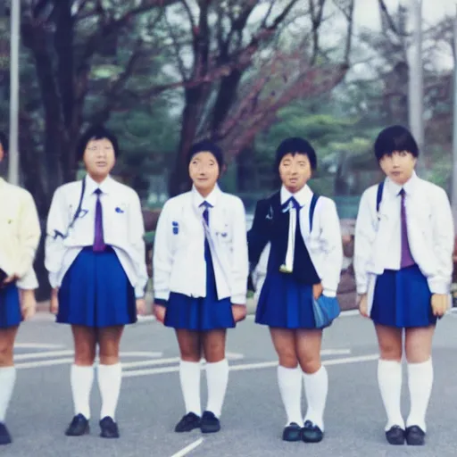 Prompt: japanese middle schooler in school uniform, 3 5 mm courtesy of nhk world japan