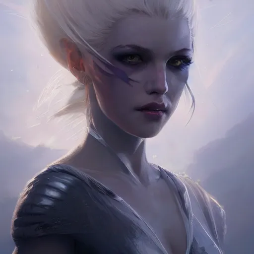 Image similar to kerli koiv as celes chere, character headshot concept art, sharp, digital matte painting, art by artgerm, greg rutkowski, wlop, dramatic lighting, trending on artstation