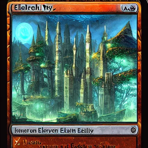 Prompt: ethereal elven city