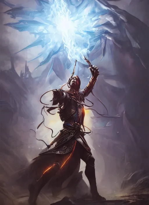 Image similar to A Magic the Gathering illustration painted by Ben Maier, trending on artstation, 8k, hyper-realistic, sharp focus, dramatic lighting, beautiful, highly detailed digital artwork