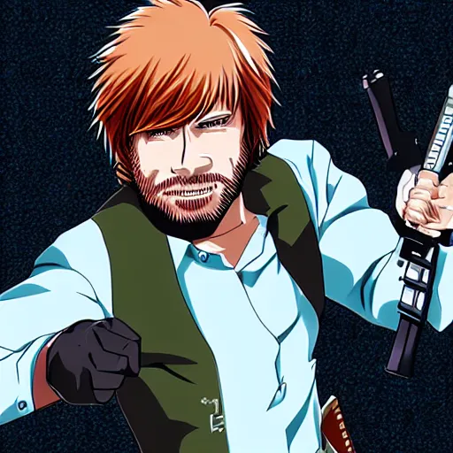 Prompt: Anime Chuck Norris