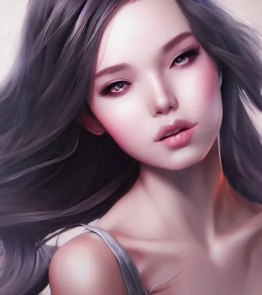 Image similar to a beautiful girl， by Artgerm Lau，hyperdetailed, trending on artstation, trending on deviantart