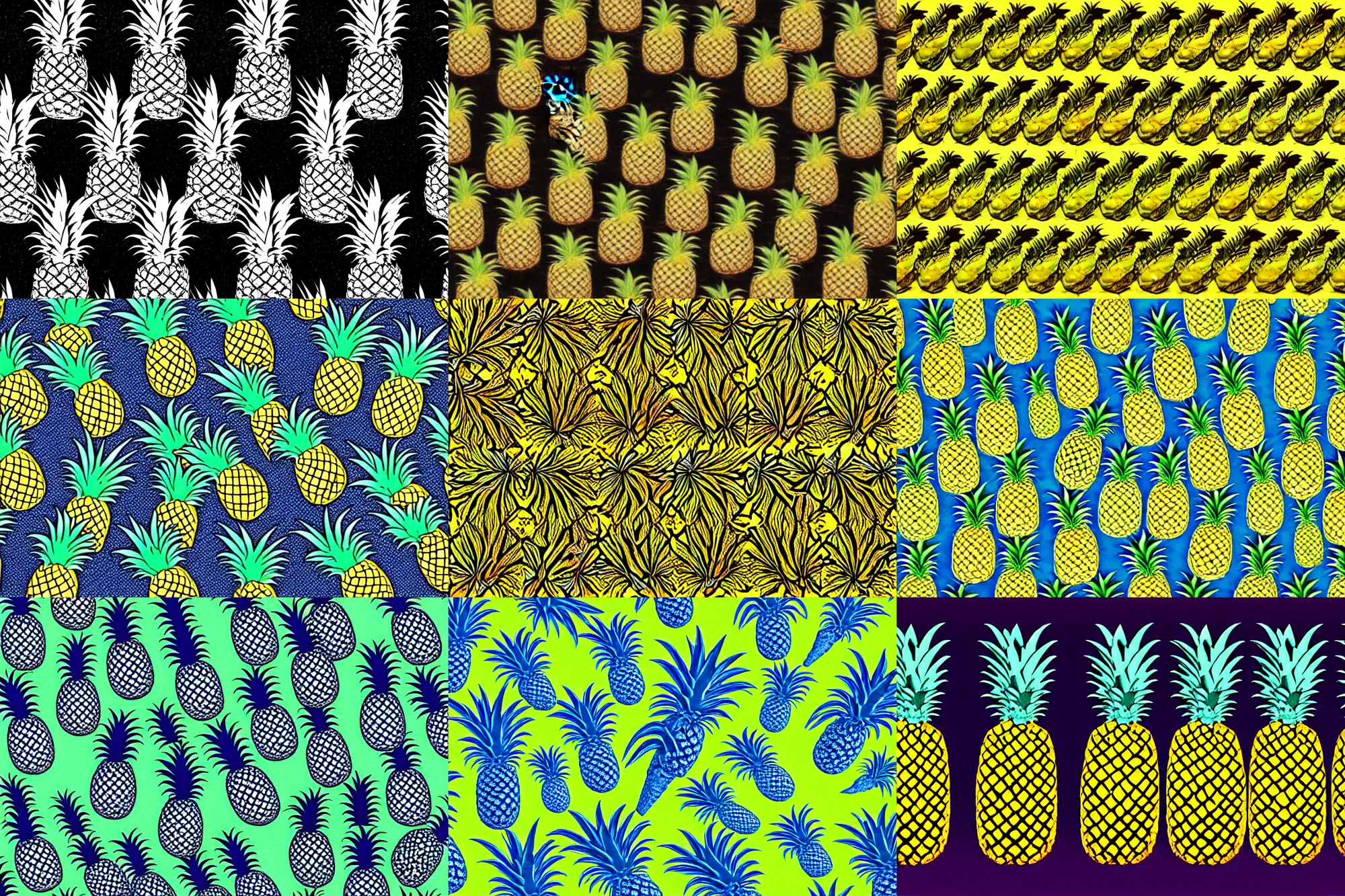 Image similar to pineapple, stereogram, digital artwork