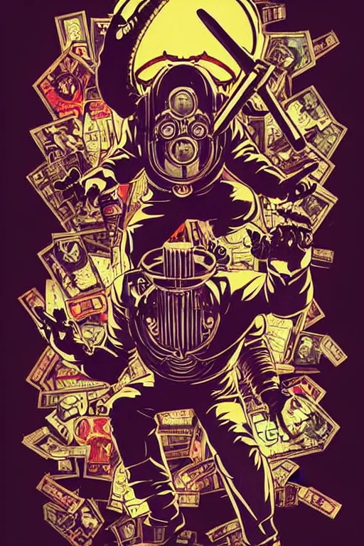 Image similar to wolf gangs, pop art, pixel, bioshock and gta chinatown art style, face features, body features, ultra realistic art, digital painting, concept art, smooth, sharp focus, illustration, intricate, without duplication, elegant, confident posse, art by artgerm and richard hamilton and mimmo rottela, kirokaze and paul robertson