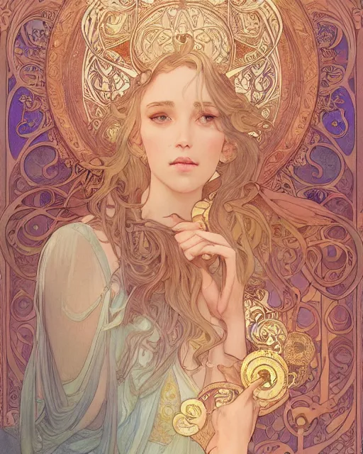 Image similar to romance | highly detailed | very intricate | art nouveau | gold filigree | romantic storybook fantasy | soft cinematic lighting | award - winning | disney concept art watercolor illustration by mandy jurgens and alphonse mucha and alena aenami | pastel color palette | featured on artstation