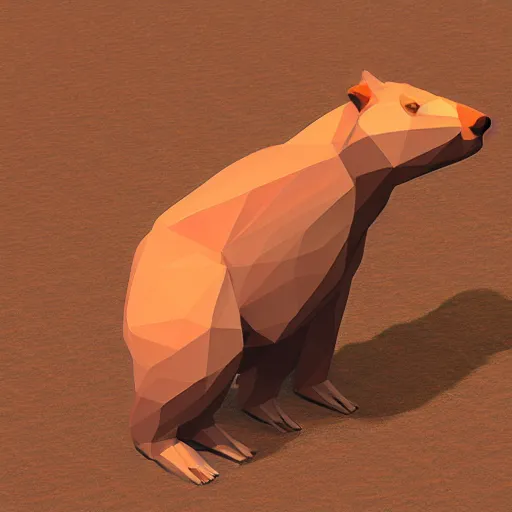 Image similar to low poly capybara