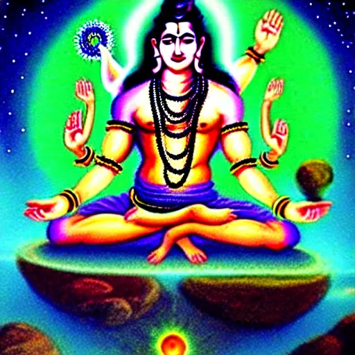 Image similar to lord shiva creating the multiverse