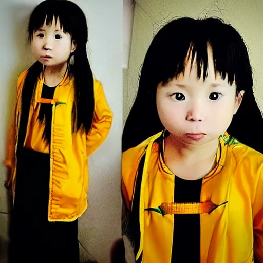 Image similar to “A little Chinese girl becoming super sayajin”