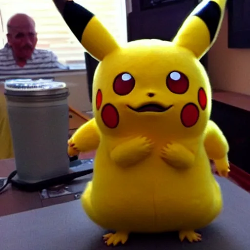 Prompt: angry pikachu with a real person's face