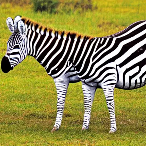 Prompt: two zebras side by side, the stripes are in rainbow color