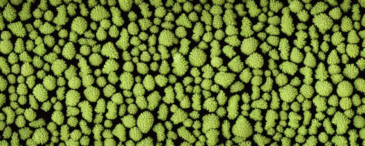 Image similar to city made of romanesco broccoli, close up, depth of field, photorealistic