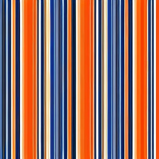 Image similar to textile pattern orange stripes with thin blue and white lines, high quality 3d