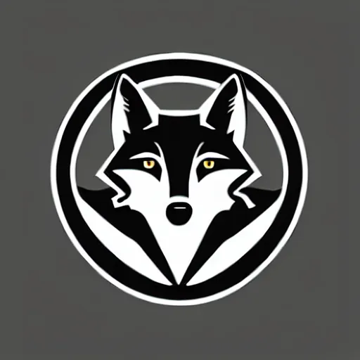 Prompt: logo fox hound , illustartion, smooth, flat colors