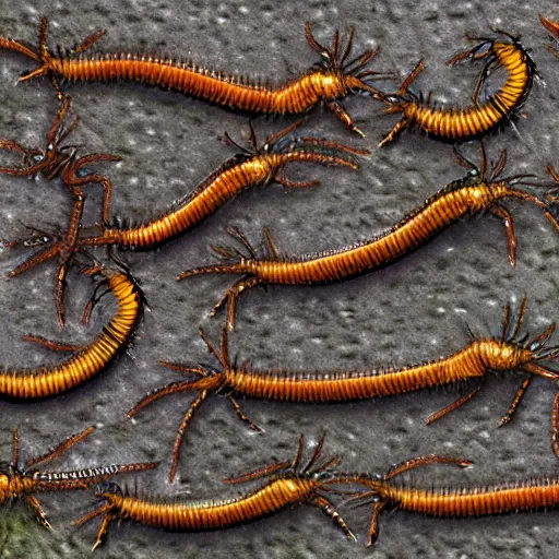 Prompt: undiscovered species of centipede