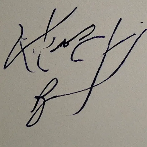 Prompt: an artists signature