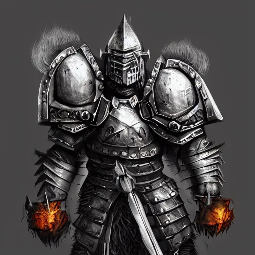 Prompt: concept art of orc warrior heavy armor, knight online, rpg, mmorpg, digital art, d & d digital painting, intricate details, ultra realistic, volumetric lighting, warm colors advance, cell shading