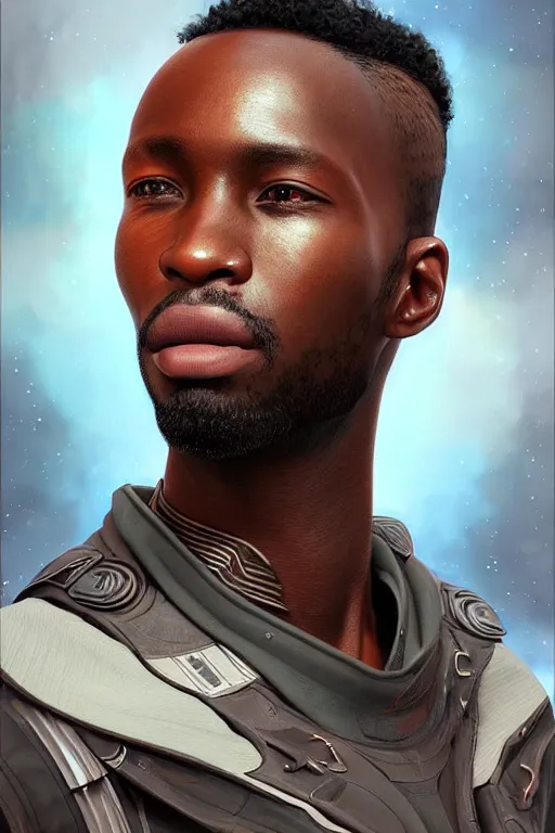 Prompt: epic professional digital art of handsome african male starship medic, by leesha hannigan, iris van herpen, artstation, cgsociety, wlop, epic, much wow, much detail, gorgeous, detailed, masterpiece