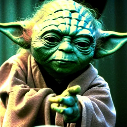 Image similar to yoda performing at woodstock