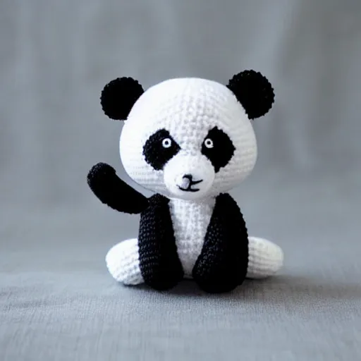 Image similar to cute panda Amigurumi