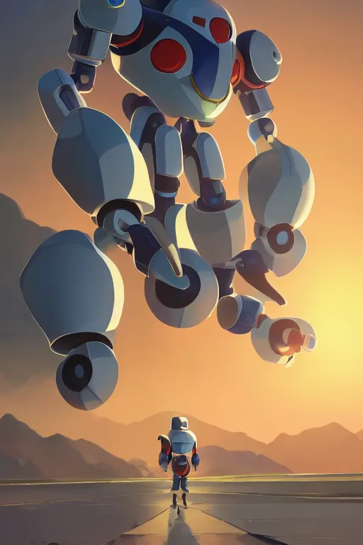 Image similar to metabots medabots medarotto medarot robot minimalist comics, behance hd by jesper ejsing, by rhads, makoto shinkai and lois van baarle, ilya kuvshinov, rossdraws global illumination ray tracing hdr radiating a glowing aura