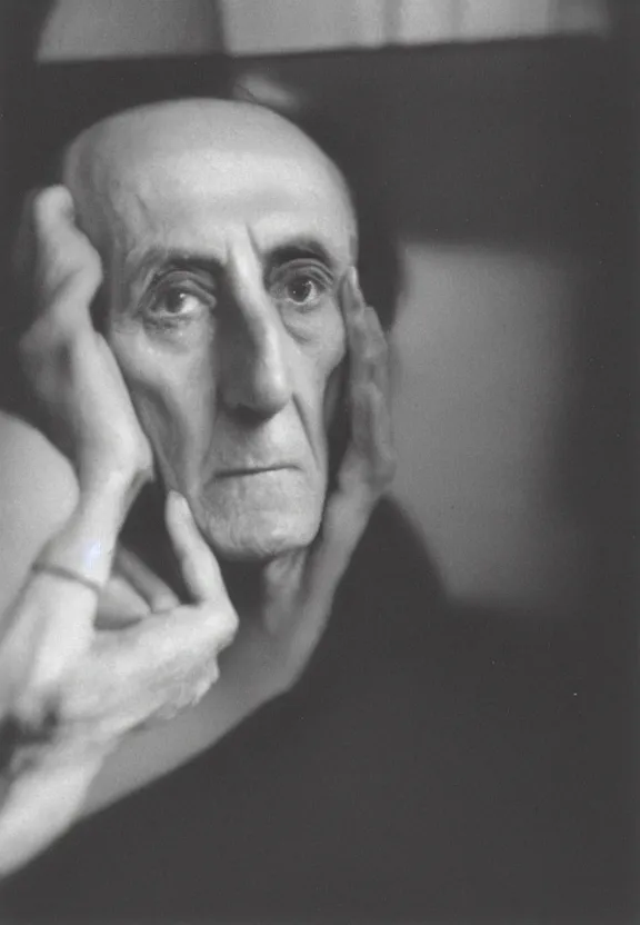 Prompt: a close - up casual photo of marcel duchamp trapped inside a readymade object, blurry, 1 9 2 0 s monochrome snapshot, graflex 4 x 5, f 1. 8, 3 5 mm, ilford delta 3 2 0 0 pro