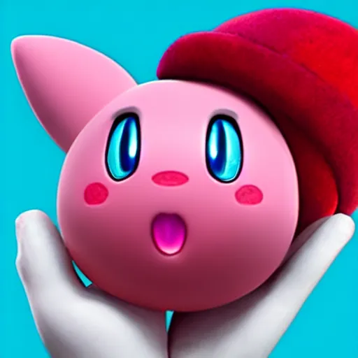 Image similar to video game character kirby