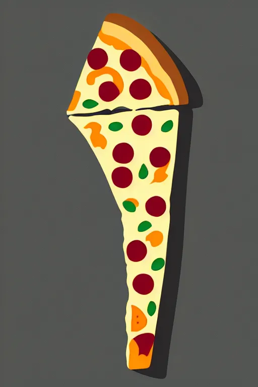 Image similar to minimalist boho style art of a pizza slice, illustration, vector art