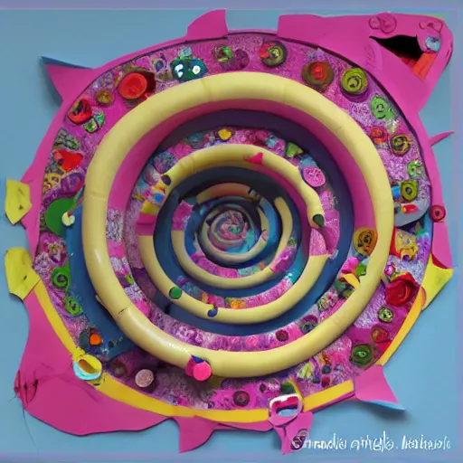 Image similar to for my daughter during quarantine, i created a spiral that will unfold her imagination as she grows