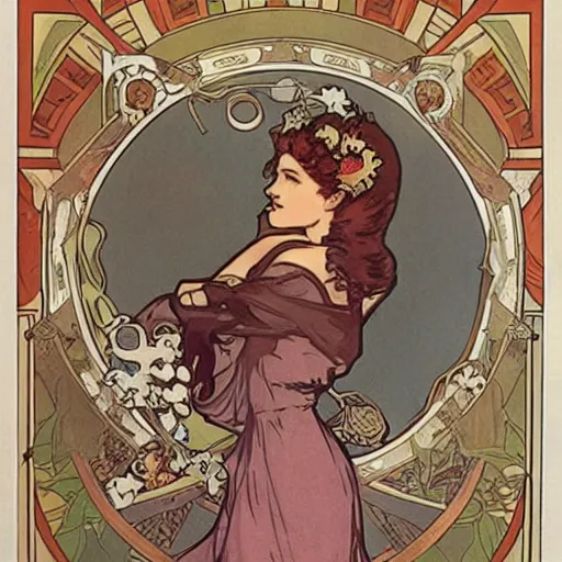 Prompt: mario by mucha and rutkowski