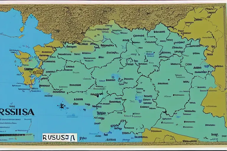 Image similar to map of russia completely landlocked by ukraine