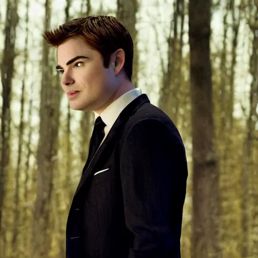 Image similar to A still of Seth MacFarlane as Carlisle Cullen in Twilight (2008), golden eyes