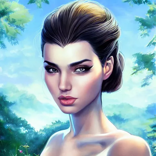 Image similar to a portrait of a character in a scenic environment by Artgerm