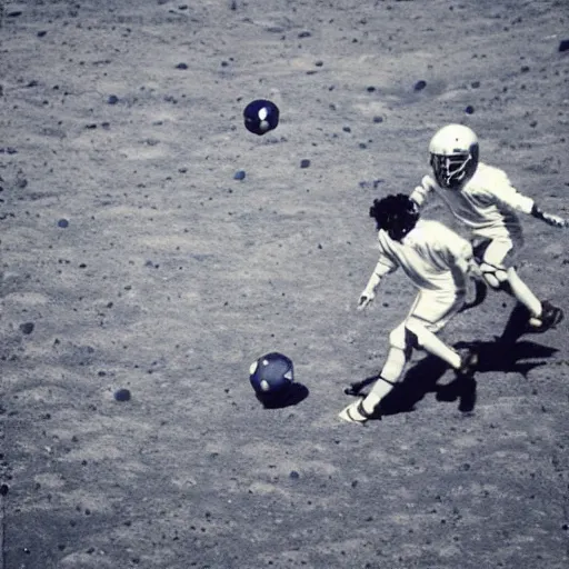 Image similar to football match on the moon