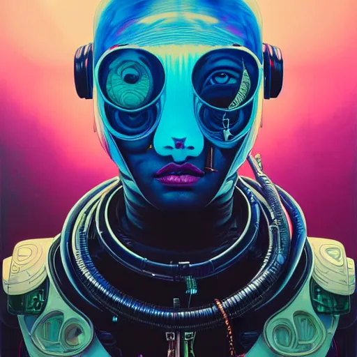 Image similar to high quality high detail portrait of a diesel punk in an alien world, tristan eaton, victo ngai, artgerm, rhads, ross draws, hyperrealism, intricate detailed, alphonse mucha, 8 k, sci - fi, pastel colors, artstation,