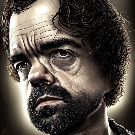 Image similar to peter dinklage as john locke in lost, digital painting, extremely detailed, 4 k, intricate, brush strokes, mark arian, artgerm, bastien lecouffe - deharme