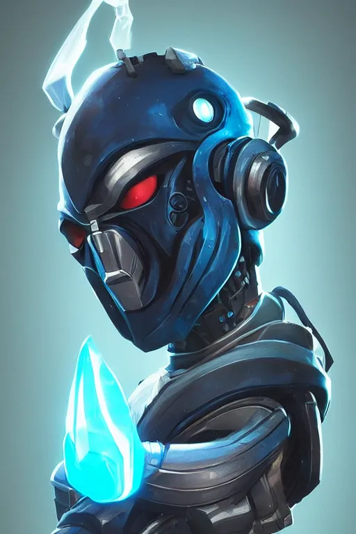 Image similar to epic mask helmet robot ninja portrait stylized as fornite style game design fanart by concept artist gervasio canda, behance hd by jesper ejsing, by rhads, makoto shinkai and lois van baarle, ilya kuvshinov, rossdraws global illumination radiating a glowing aura global illumination ray tracing hdr render in unreal engine 5