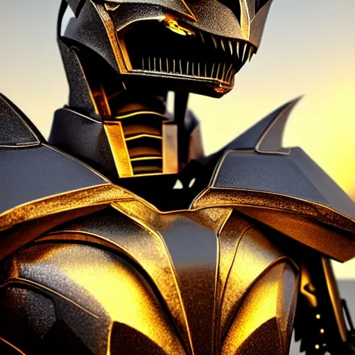 Prompt: chest up bust shot, realistic detailed stunning beautiful armored anthropomorphic humanoid female robot dragon, looking to the side with an elegant pose, smooth and streamlined armor and design made of steel, sharp claws and sharp teeth, high quality head, Slick LEDs, standing on two legs, on the beach during sunset, high quality, cinematic art, sunset lighting, 3D render, 8k, artstation, deviantart, furaffinity